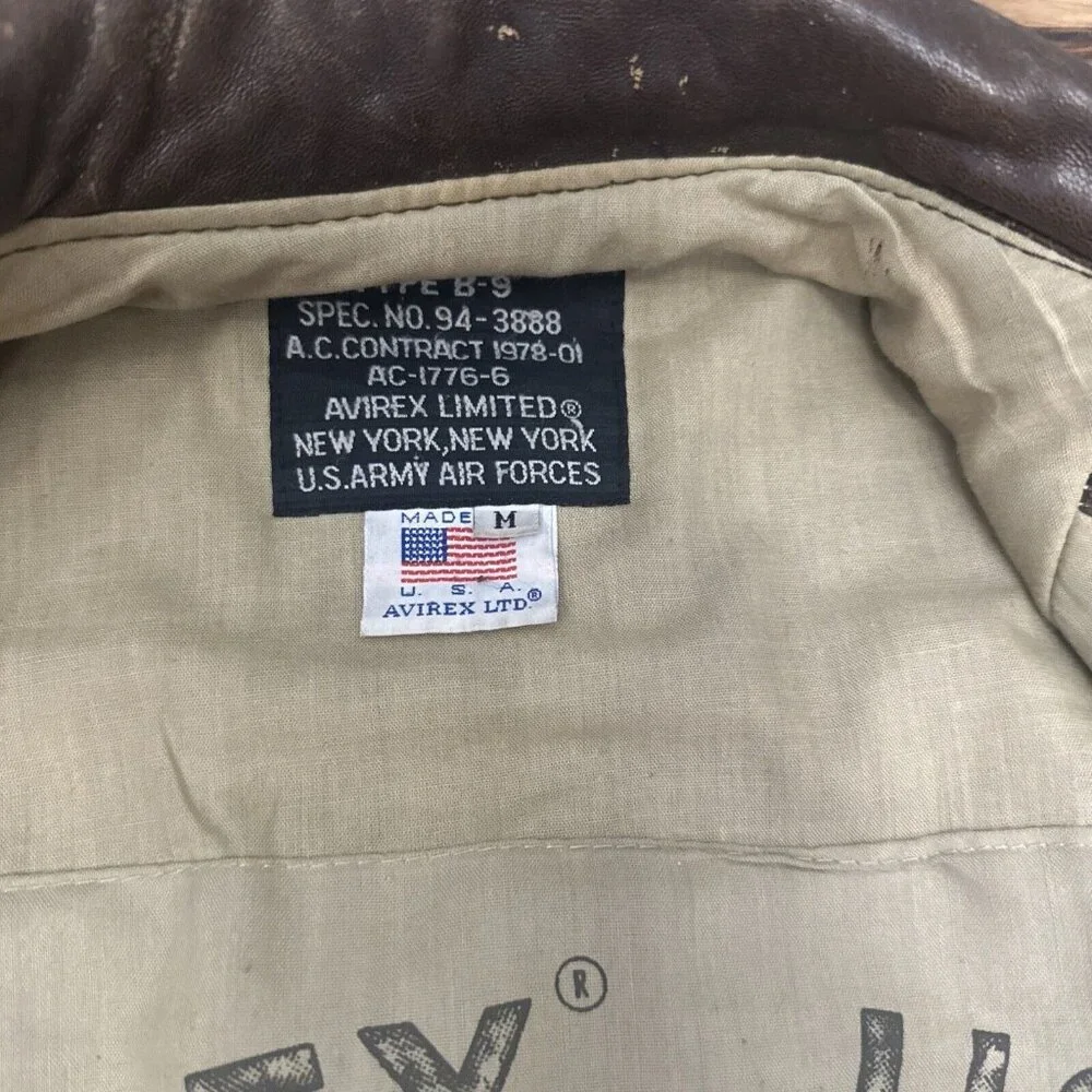 Avirex Authentic Leather Aviation Vest Vintage AMA